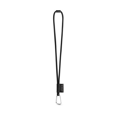SET Lanyard TUBE Long (Ø 7 mm) with D-shape carabiner 55 mm and safety lock Ø 7 mm